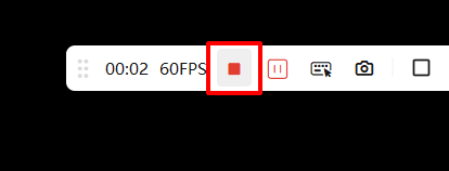 结束 PixPin GIF 录制并进入回放预览