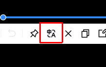 PixPin 截图工具栏中的翻译按钮