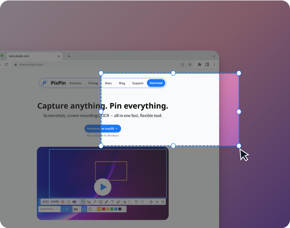 Screenshot feature demonstration